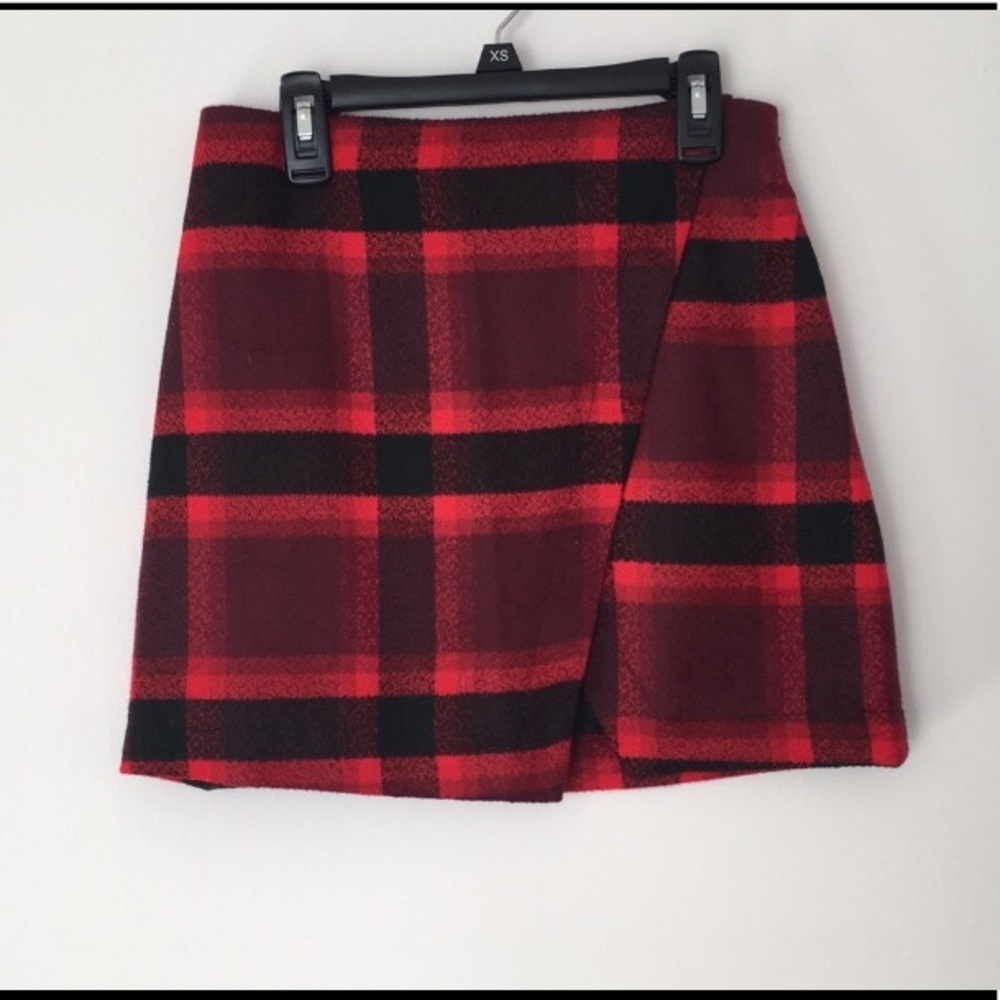Red wool Abercrombie skirt